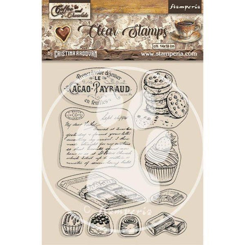 Coffee and Chocolate - Clear Stamps - Chocolate Elements