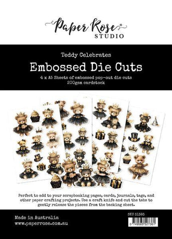 Teddy Celebrates - Embossed Die Cuts