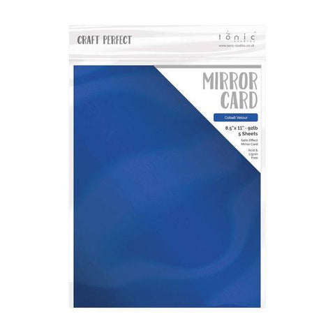 Satin Mirror Cardstock - Cobalt Velour