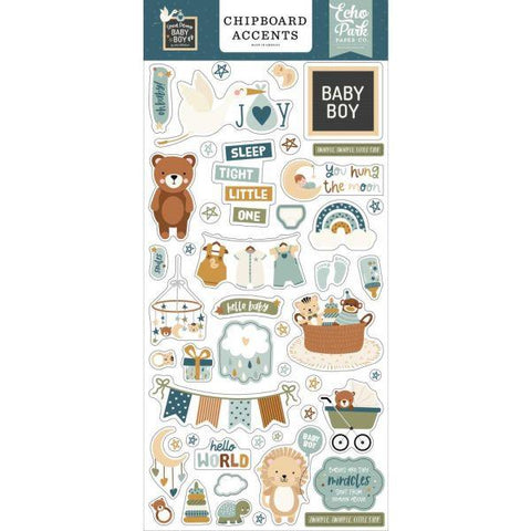 Special Delivery Baby Boy - Chipboard Accents