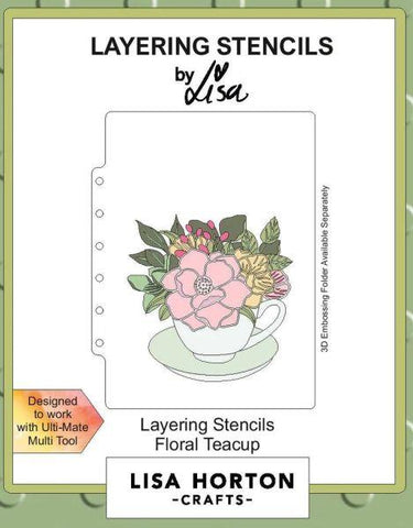 Floral Teacup - Layering Stencils