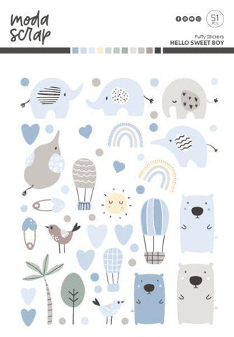 Hello Sweet Boy - Puffy Stickers