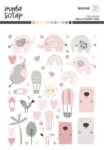 Hello Sweet Girl - Puffy Stickers