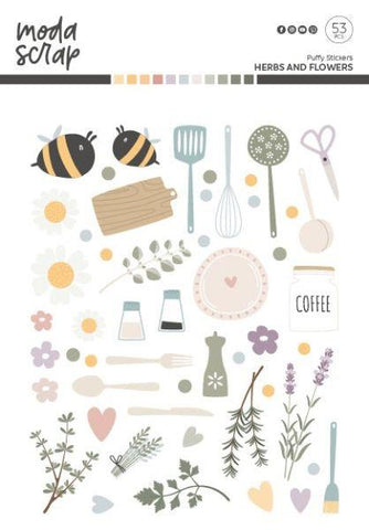 Herbs and Flowers - Puffy Stickers
