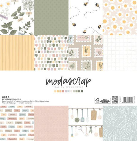 Herbs and Flowers - 12x12 Paper Pack