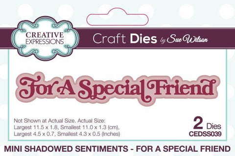 Mini Shadowed Sentiments Dies - For A Special Friend