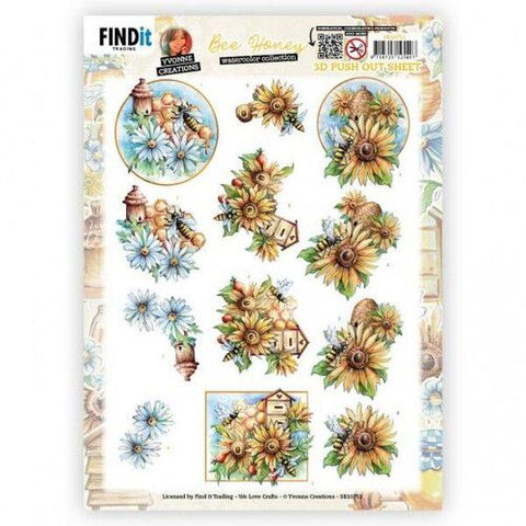 Bee Honey - Hive - Punch Out Sheet