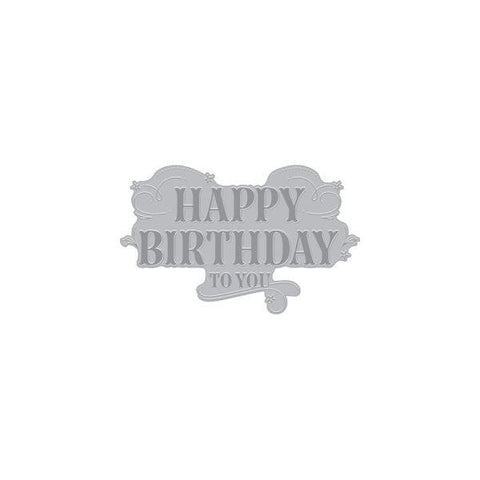 Happy Birthday Letterpress & Foil Plate