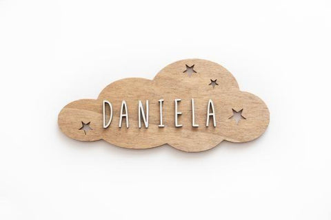 Customizable Cloud Plaque - Natural
