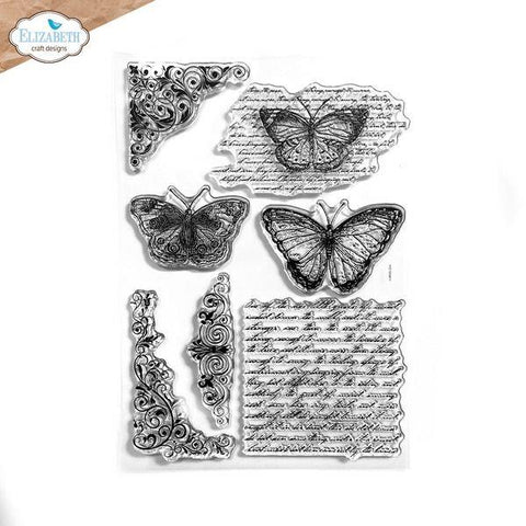 Evening Rose Collection - Butterflies and Swirls - Clear Stamps
