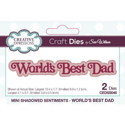 World's Best Dad - Mini Shadowed Sentiments Dies