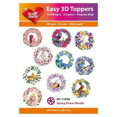 Easy 3D Toppers - Spring Flower Wreath