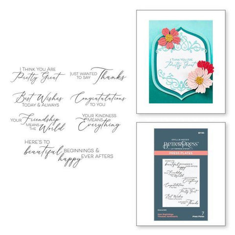 Timeless Collection - New Beginnings Timeless Sentiments Press Plates