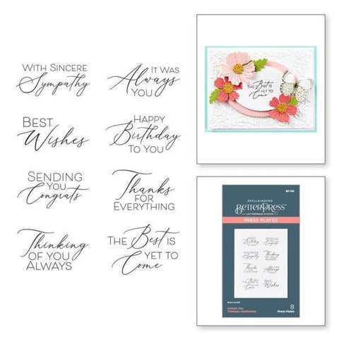Timeless Collection - Always You Timeless Sentiments Press Plates