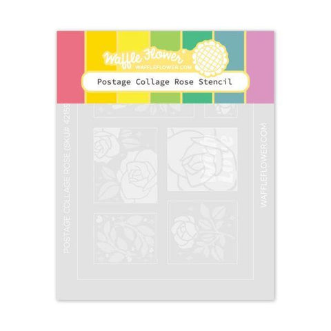 Postage Collage Stencils - Rose