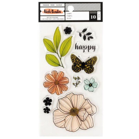 Mixed Media - Clear Stamps - Floral