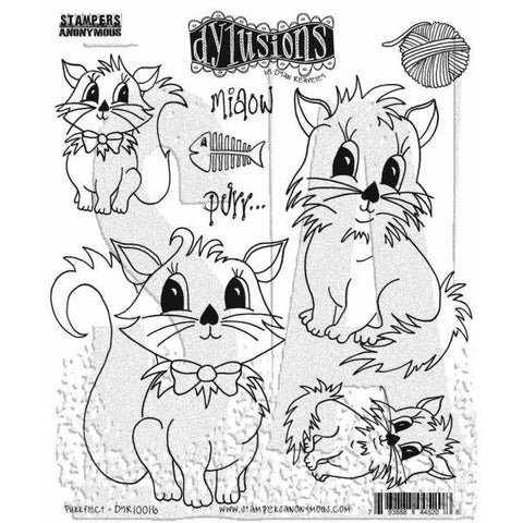 Purrfect - Dylusions Cling Stamps