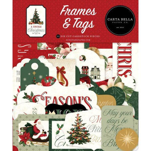 Vintage Christmas - Ephemera - Frames & Tags