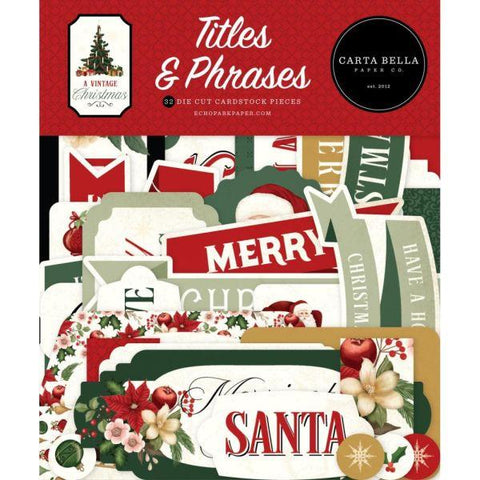 Vintage Christmas - Ephemera - Titles & Phrases