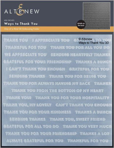 Ways to Thank You - 3D Embossing Folder