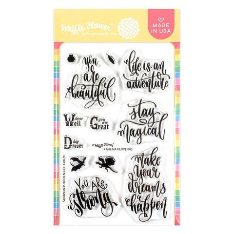 Open Book - Clear Stamps - Sentiments