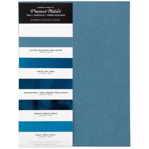Precious Metal Cardstock - Teal
