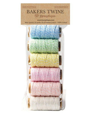 Bakers Twine - Mini Spool Bag Set - Creamy Pastel