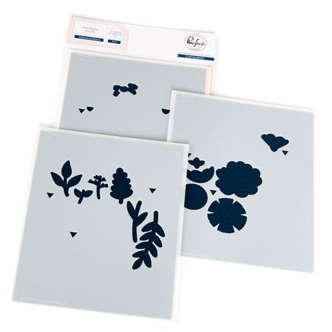 Embriodered Blooms - Layering Stencils