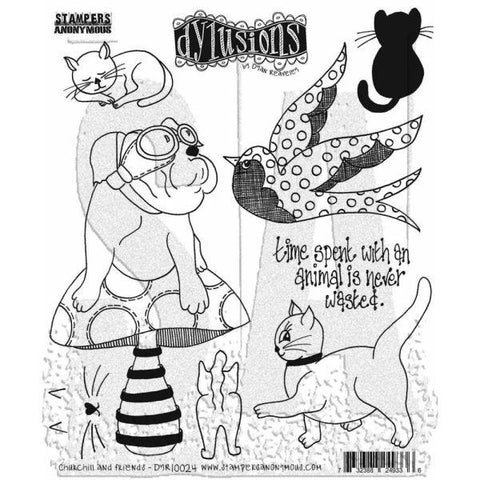 Churchill and Friends - Cling Stamps