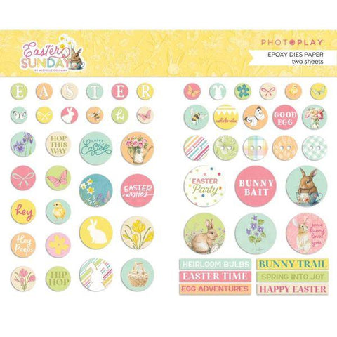 Easter Sunday - Pre-Colored Epoxy Dies Paper Pack