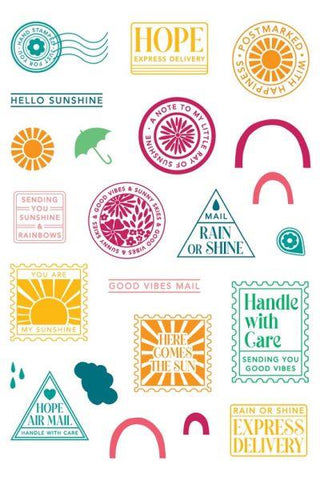 Postage Collage Stamps - Here Comes the Sun