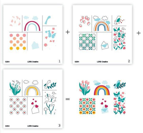 Postage Collage Stencils - All Occasions