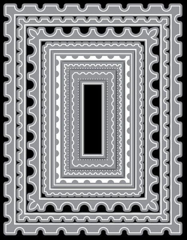 Mixed Postage Rectangle Dies