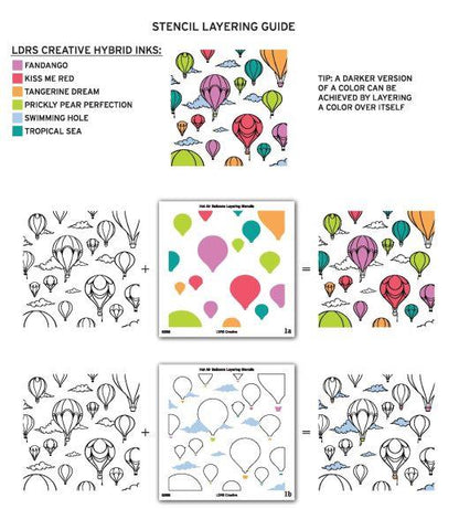Hot Air Balloons Layering Stencils