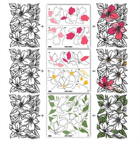 In the Garden Backgroun Layering Stencils