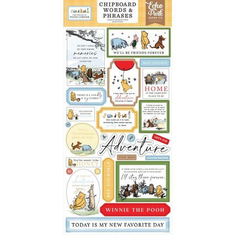 The House at Pooh Corner - Chipboard Words & Phrases