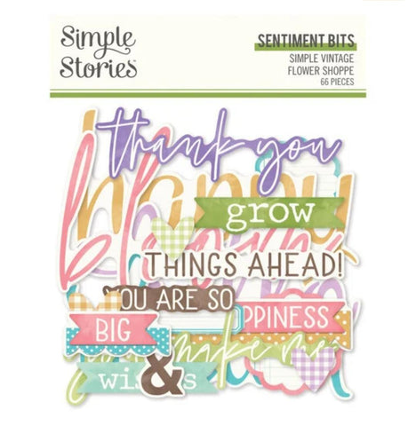 Simple Vintage Flower Shoppe - Bits & pieces - Sentiments