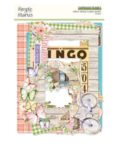 Simple Vintage Flower Shoppe - Chipboard Frames