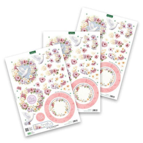 Die Cut Decoupage - Dove With Flowers