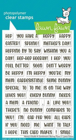 Henry's Build-A-Sentiment:  Bunny Puns - Clear Stamps