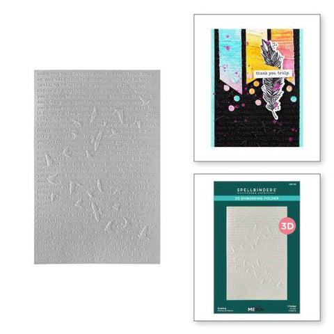 Collaged Birds Collection - Soaring 3D Embossing Folder
