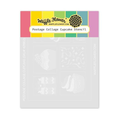 Postage Collage Stencils - Cupcake