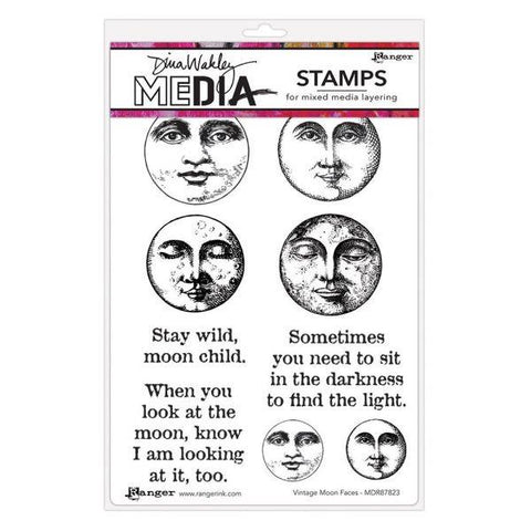 Moon Faces - Cling Stamps