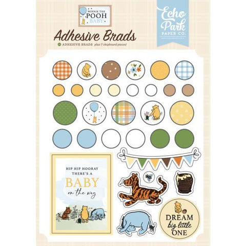 Winnie the Pooh Baby - Adhesive Brads