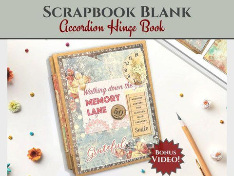 Accordian Hinge Book - Scrapbook Blanks - Black