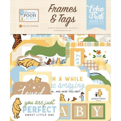 Winnie the Pooh Baby - Ephemera Frames & Tags