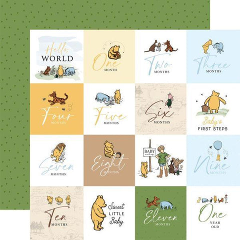 Winnie the Pooh Baby - 2x2 Journaling Cards