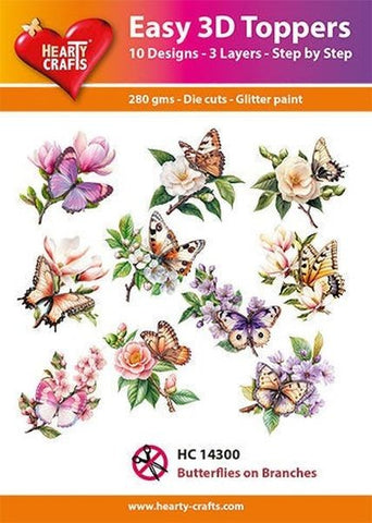 Butterflies on Branches - Easy 3D Toppers