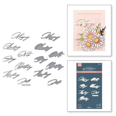 Yana's Daisies Collection - Crafty Hugs Sentiments Press Plate & Die Set