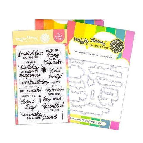 Hey Cupcake Sentiments - Stamp & Die Combo